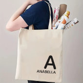 Tas met gepersonaliseerd monogram, afstudeercadeau