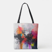 Tas met gestructureerde abstracte kunst in roze, r (Achterkant)