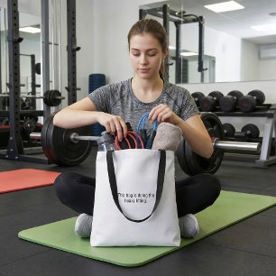 Tas met grappige typografie humor leuke pret quote