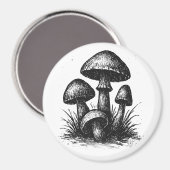 Tas met ingetekende paddenstoelencluster magneet (Voorkant / Achterkant)