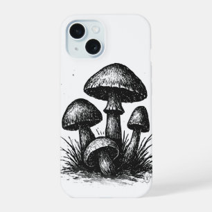 Tas met inkt getekende paddencolonie iPhone 15 hoesje
