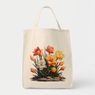 Tas met levendige bloemen