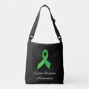 Tas met lint voor Lyme-bewustzijn "Wees sterk"