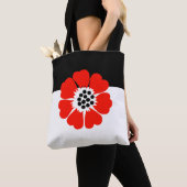 Tas met modern papaver ontwerp (Dichtbij)