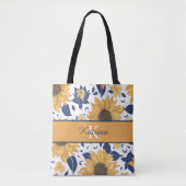Tas met monogram Zonnebloem (Voorkant)