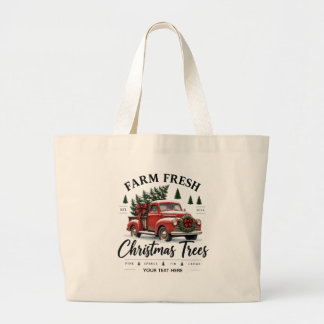 Tas met op maat gemaakte boerderij verse kerstbome