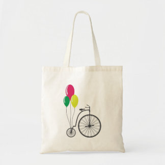 tas met retro fiets met ballonnen