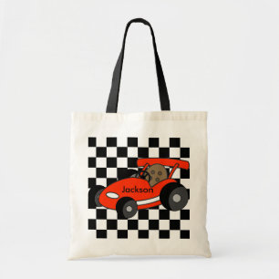 Tas met rode loopauto
