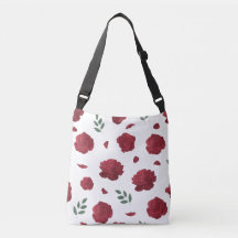 Tas met rozenpatroon over de schouder | Boodschapp