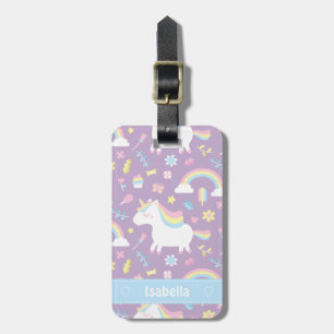 Tas met Schattig Klein Eenhoorn Regenboog Meisjes Bagagelabel