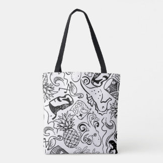 Tas met Tiki Zomer Vibe voor Winkelen
