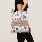 Tas met waterverf bloemen en monogram (Dichtbij)