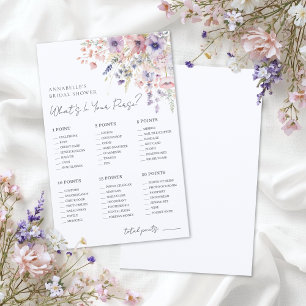 Tas met wilde bloemen Bruidsdouche spel