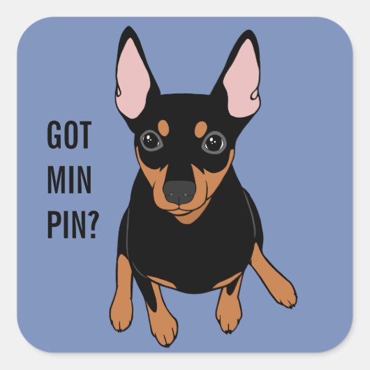 T'As Min Pin ? Sticker à broches miniatures (noir) (Devant)