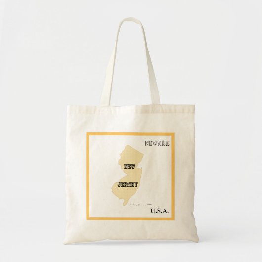 Tas - Nieuwe Jersey kaart met stad (Voorkant)