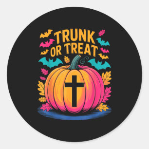 Tas of behandelen Halloween kostuum christelijke p Ronde Sticker