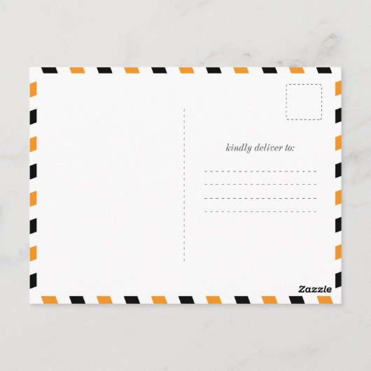 Tas of snoep of feestje moderne Halloween uitnodig Briefkaart (Achterkant)