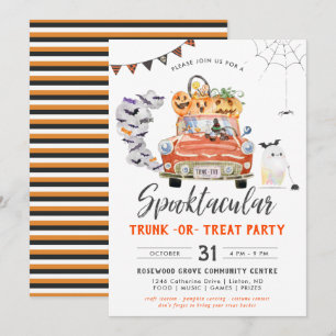 Tas of Treat   Uitnodiging voor Halloweenfeest