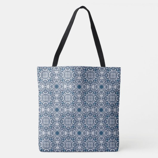 Tas rond Medallion Blue (Voorkant)