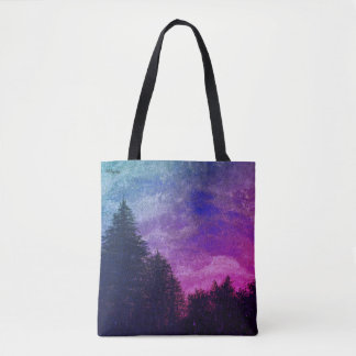Tas - Roze "Golden Sunset Pines" door All Joy Art