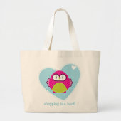 TAS:: uil - hoot Grote Tote Bag (Voorkant)
