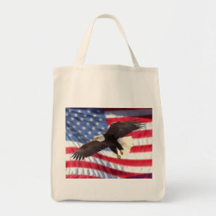 Tas van Amerikaanse vlag en Eagle Grocery