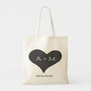 Tas van het Whimsical Heart Monogram Wedding