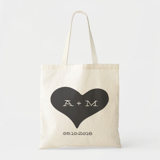 Tas van het Whimsical Heart Monogram Wedding (Voorkant)