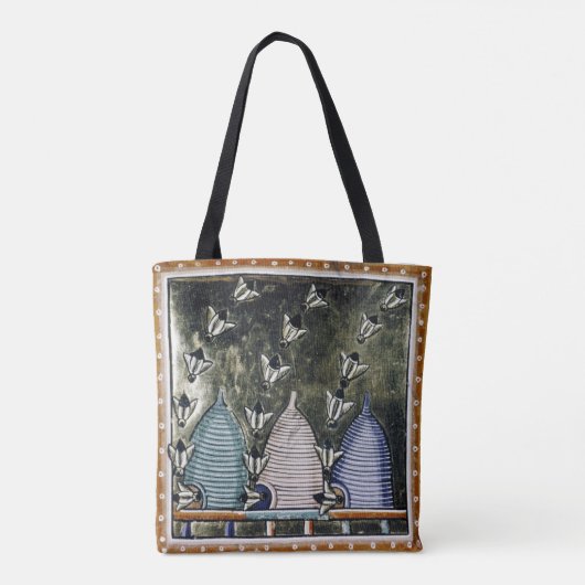 Tas van TINDR'S BEES All-Over-Print Schouder (Achterkant)