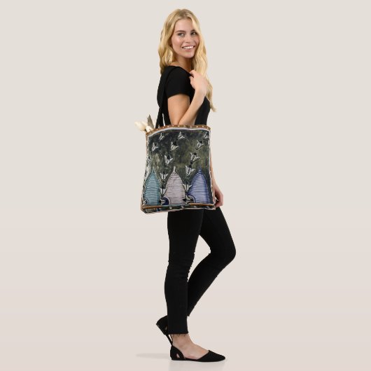 Tas van TINDR'S BEES All-Over-Print Schouder (Op model)