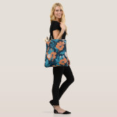 Tas voor Floral printpatroon met aangepaste initia (Op model)