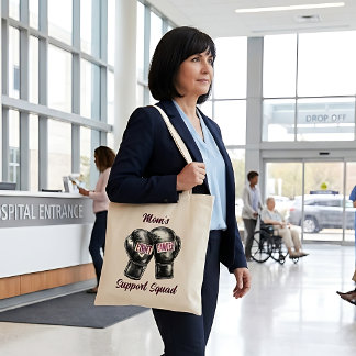 Tas voor kankerondersteuning met boks handschoenen