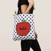Tas voor polkadot- en rode appel leraren (Dichtbij)