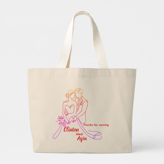 Tas voor trouwfeest op maat – Gepersonaliseerd (Achterkant)