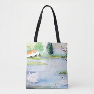 Tas Waterverf bij het Swan Lake