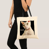 Tas | White Devon Rex Cat Casper (Voorkant (product))