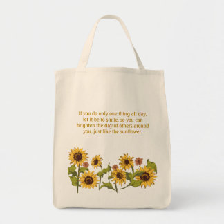 Tas - Zonnebloemen - Citaat met bewerkbare tekst