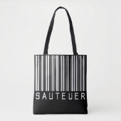 Tasche "SAUTEUER" Barcode Weiß Draagtas (Voorkant)