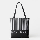 Tasche "SAUTEUER" Barcode Weiß Draagtas (Achterkant)