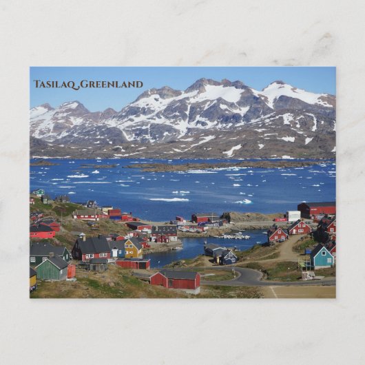 Tasilaq Groenland Briefkaart (Voorkant)