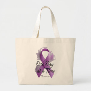 Tasje 'Eén dag tegelijk' – Kankerbesef-cadeau Grote Tote Bag