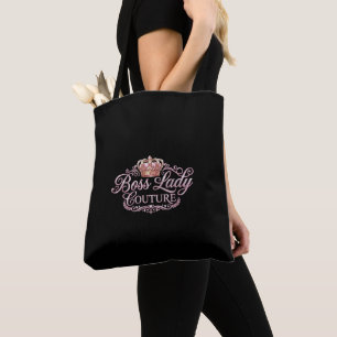 Tasje met all-over-print 'Boss Lady' Draagtas