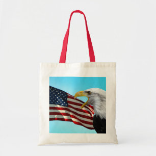 Tasje met Amerikaanse vlag en Amerikaanse zeearend Tote Bag