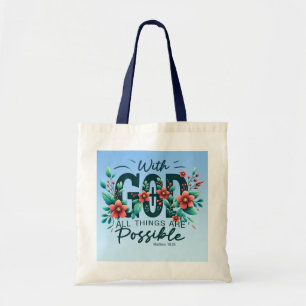 Tasje 'Met God zijn alle dingen mogelijk' Tote Bag