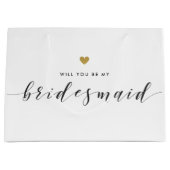 Tasje met gouden hart als huwelijkscadeau voor bru