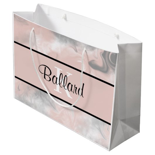 Tasje met monogram cadeau (Achterkant Gekanteld)