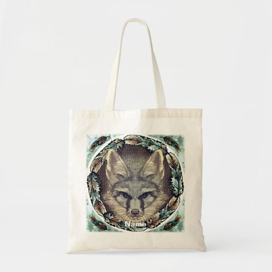 Tasje met vos schets tote bag (Voorkant)