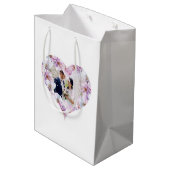 Tasje met waterverf kersenbloesem en monogram cade (Achterkant Gekanteld)