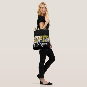 Tasje 'Mom Established Script Black 3 Photo' Draagtas