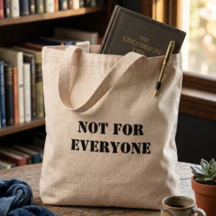 Tasje Niet Voor Iedereen Minimalistisch Tote Bag